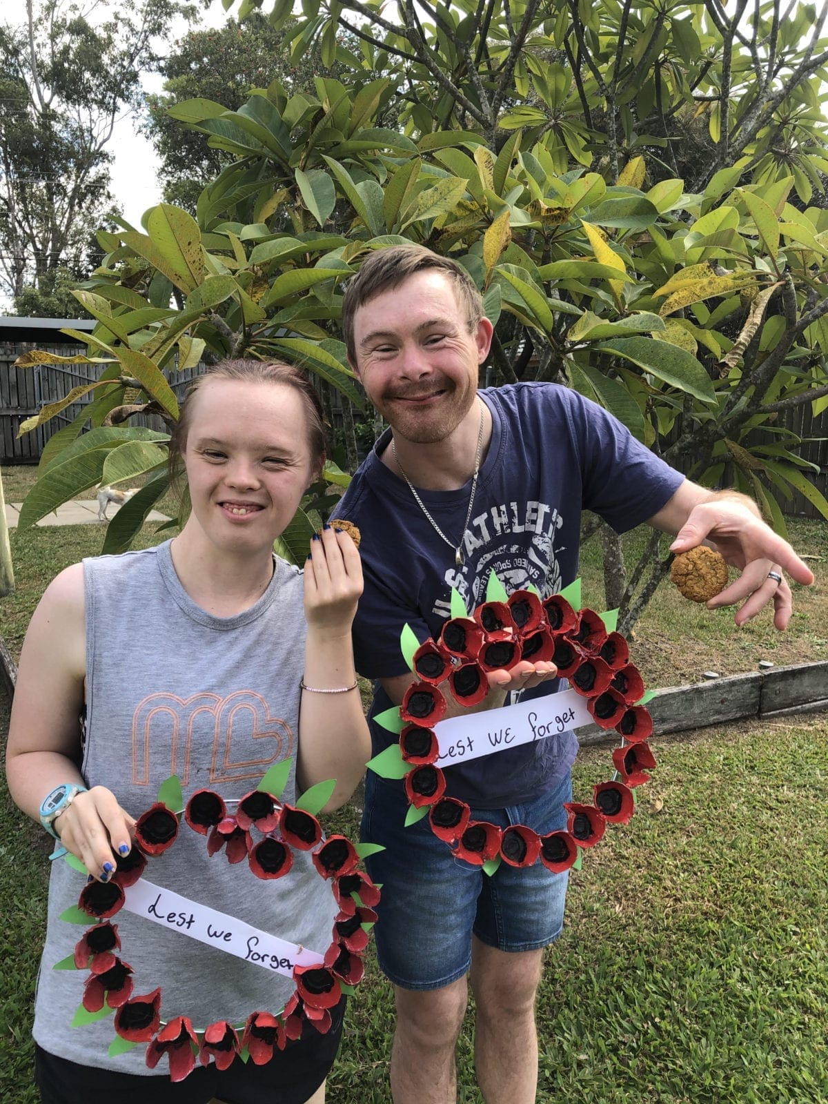 Jasmine & Peter honour ANZAC day from home